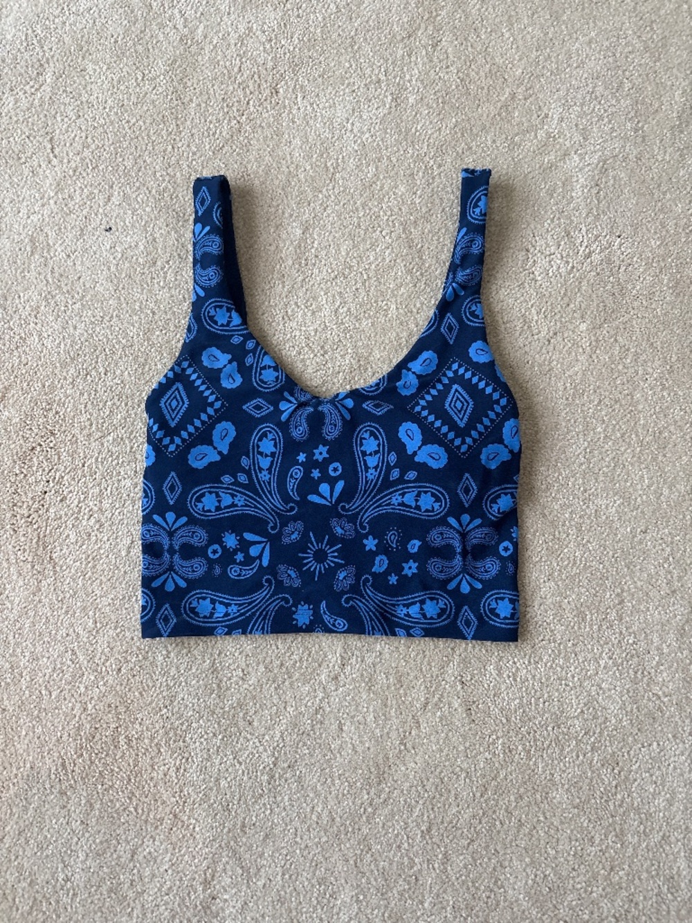 offline by aerie the real me bandana printed tank top xxs